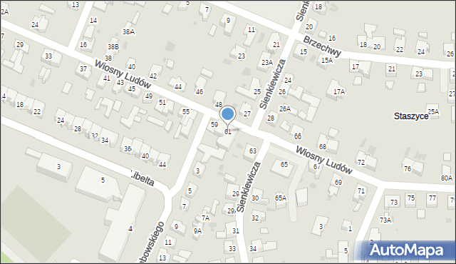 Piła, Wiosny Ludów, 61, mapa Piły