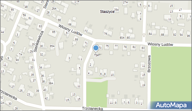 Piła, Wiosny Ludów, 73A, mapa Piły