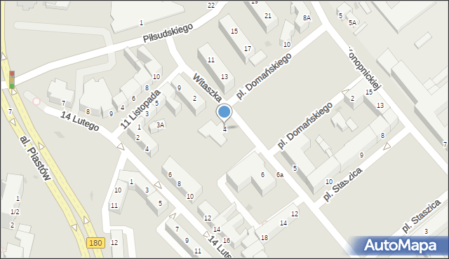 Piła, Witaszka Franciszka, dr., 4, mapa Piły