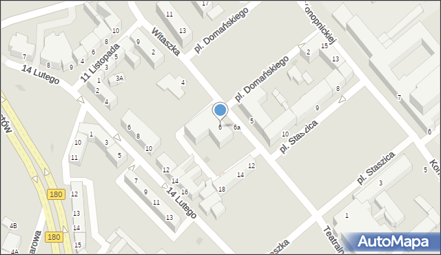 Piła, Witaszka Franciszka, dr., 6, mapa Piły