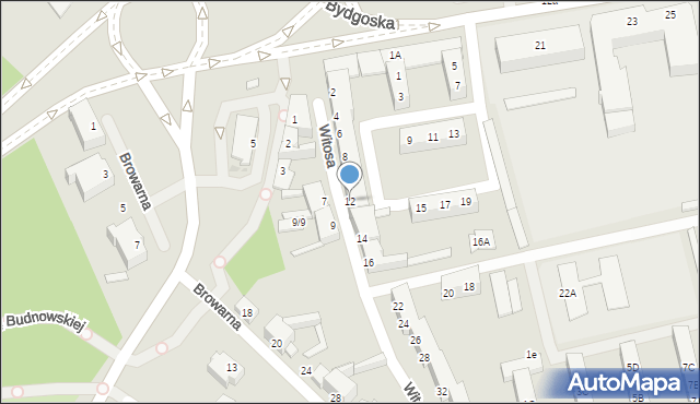 Piła, Witosa Wincentego, 12, mapa Piły