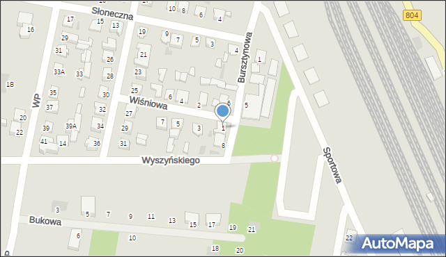 Pilawa, Wiśniowa, 1, mapa Pilawa