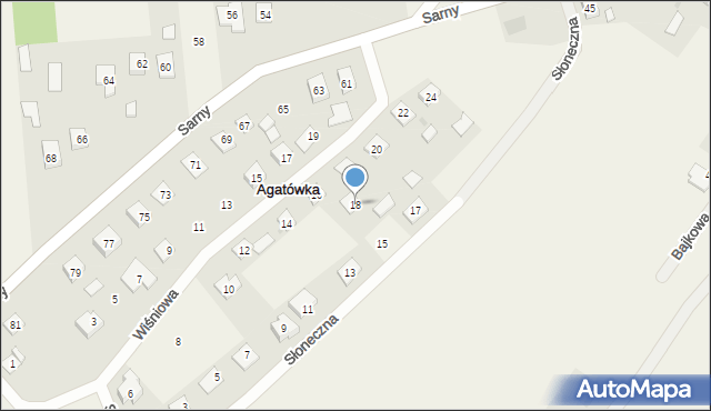 Pilchów, Wiśniowa, 18, mapa Pilchów