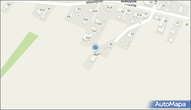 Pilchowice, Wielopole, 55A, mapa Pilchowice