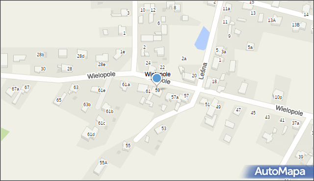 Pilchowice, Wielopole, 59, mapa Pilchowice