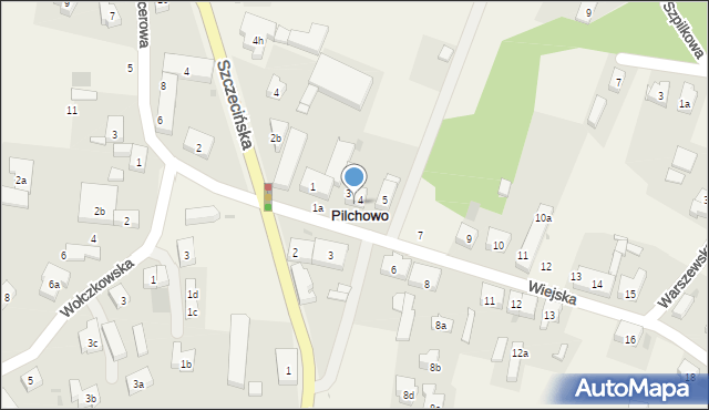 Pilchowo, Wiejska, 4, mapa Pilchowo