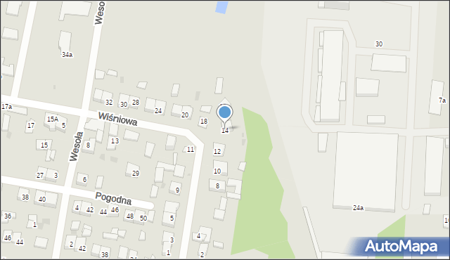 Piotrków Kujawski, Wiśniowa, 14, mapa Piotrków Kujawski