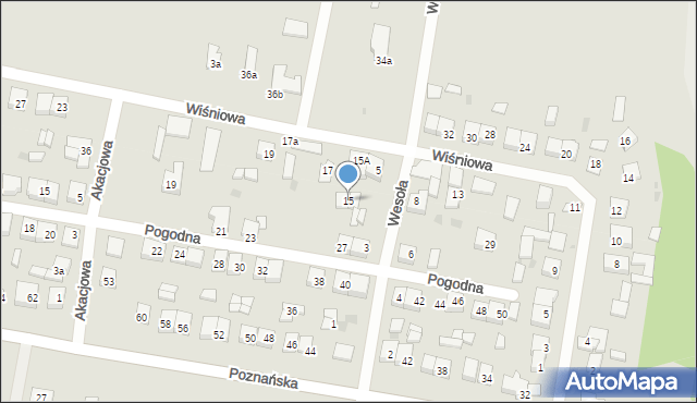 Piotrków Kujawski, Wiśniowa, 15, mapa Piotrków Kujawski