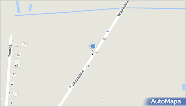 Piotrków Trybunalski, Wiatraczna, 24, mapa Piotrków Trybunalski