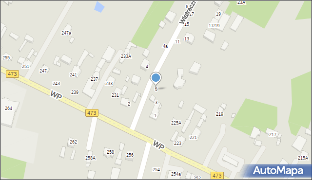 Piotrków Trybunalski, Wiatraczna, 5, mapa Piotrków Trybunalski