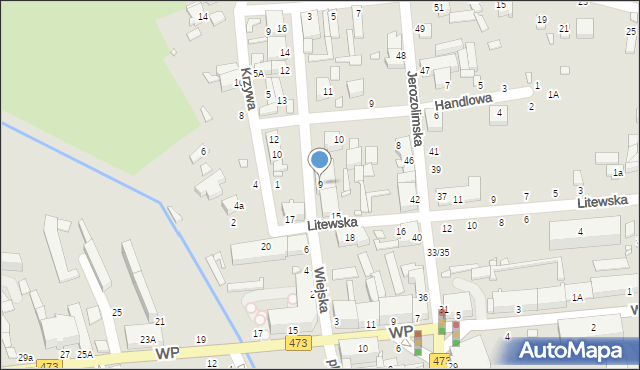 Piotrków Trybunalski, Wiejska, 9, mapa Piotrków Trybunalski