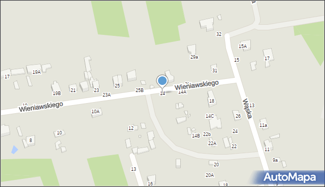 Piotrków Trybunalski, Wieniawskiego Henryka, 14, mapa Piotrków Trybunalski