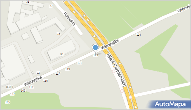 Piotrków Trybunalski, Wierzejska, 123, mapa Piotrków Trybunalski