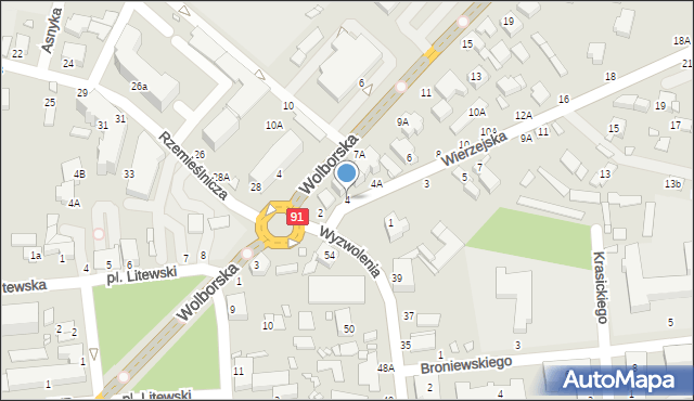 Piotrków Trybunalski, Wierzejska, 4, mapa Piotrków Trybunalski