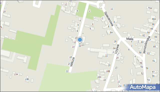 Piotrków Trybunalski, Wilcza, 11, mapa Piotrków Trybunalski