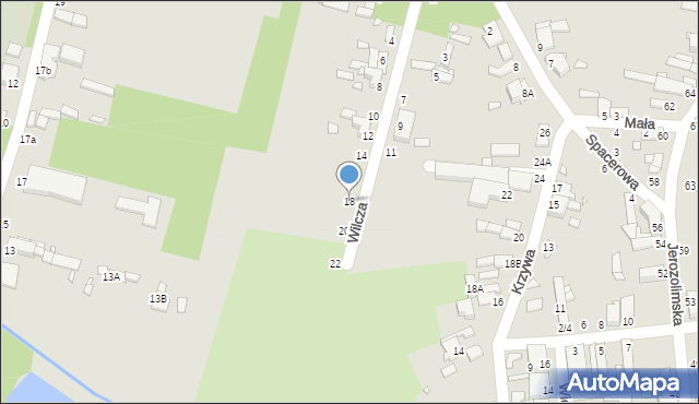Piotrków Trybunalski, Wilcza, 18, mapa Piotrków Trybunalski