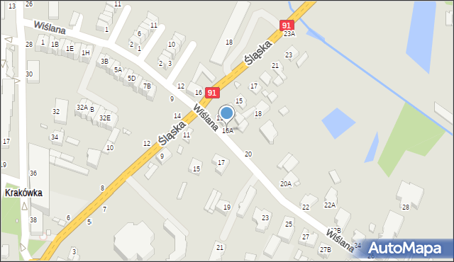 Piotrków Trybunalski, Wiślana, 16A, mapa Piotrków Trybunalski