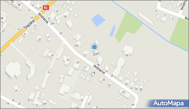 Piotrków Trybunalski, Wiślana, 22A, mapa Piotrków Trybunalski