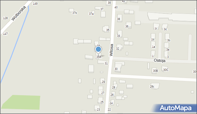 Piotrków Trybunalski, Witosa Wincentego, 33A, mapa Piotrków Trybunalski