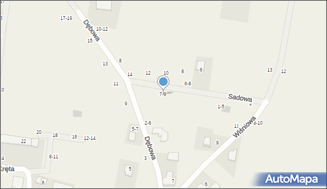 Piotrkowiczki, Wiśniowa, 7-9, mapa Piotrkowiczki