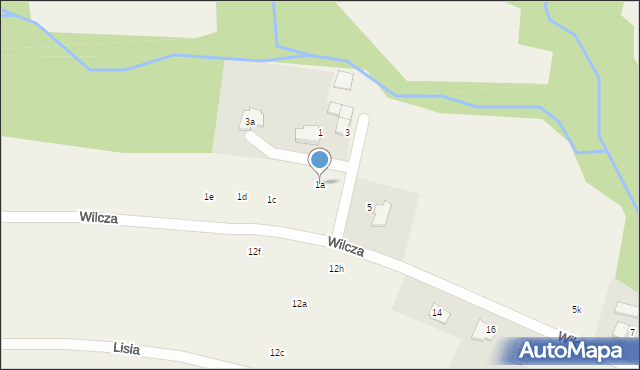 Pisarzowice, Wilcza, 1a, mapa Pisarzowice