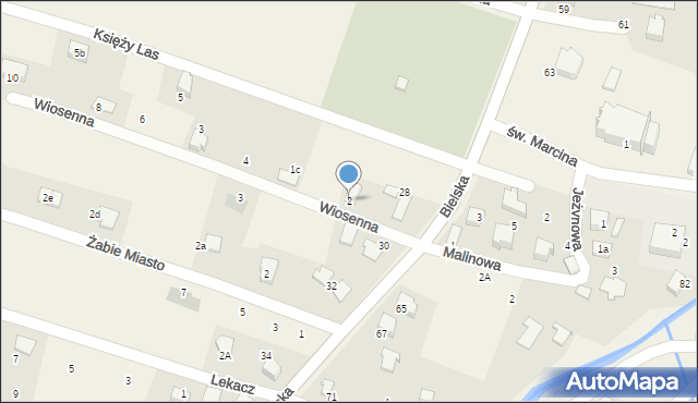 Pisarzowice, Wiosenna, 2, mapa Pisarzowice