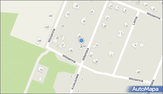 Pisz, Wileńska, 20, mapa Pisz