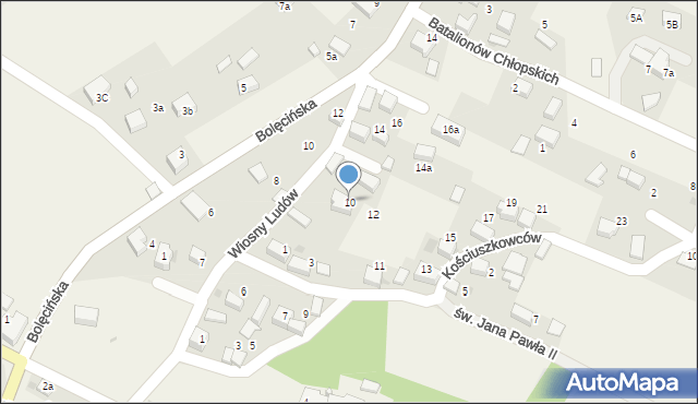 Płaza, Wiosny Ludów, 10, mapa Płaza