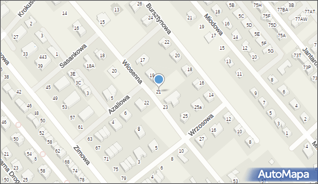 Plewiska, Wiosenna, 21, mapa Plewiska