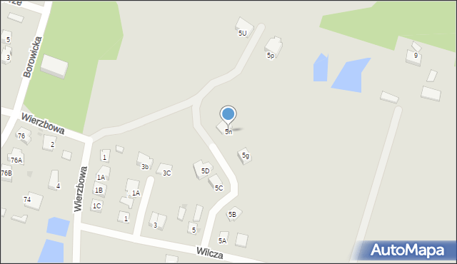 Płock, Wilcza, 5n, mapa Płock