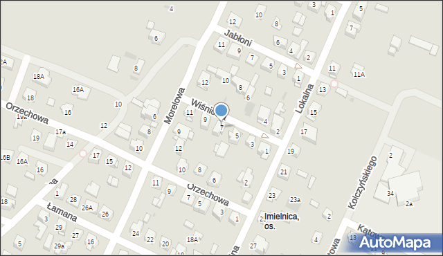 Płock, Wiśniowa, 7, mapa Płock