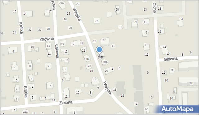 Płońsk, Wiejska, 20B, mapa Płońsk