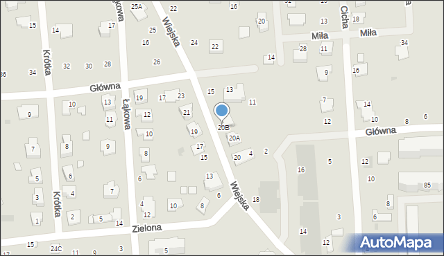 Płońsk, Wiejska, 20B, mapa Płońsk