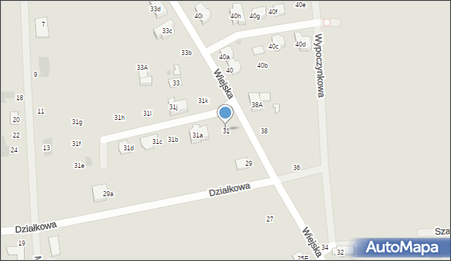 Płońsk, Wiejska, 31, mapa Płońsk