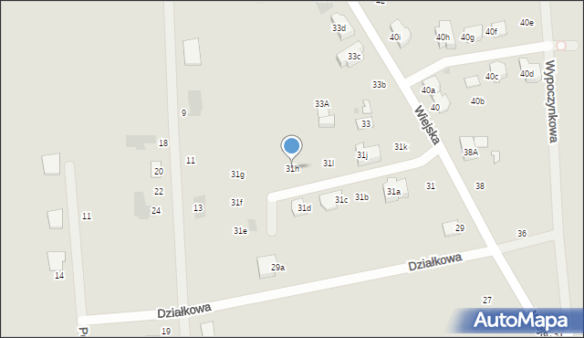 Płońsk, Wiejska, 31h, mapa Płońsk