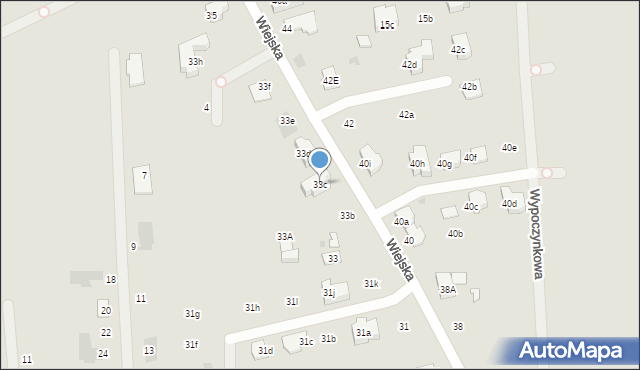 Płońsk, Wiejska, 33c, mapa Płońsk