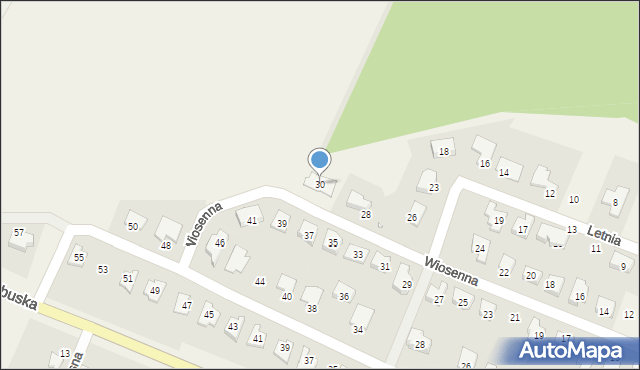 Płoty, Wiosenna, 30, mapa Płoty