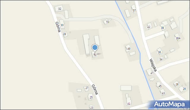 Pniów, Wiejska, 51, mapa Pniów