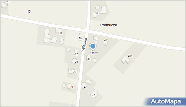 Podbucze, Wiejska, 46, mapa Podbucze