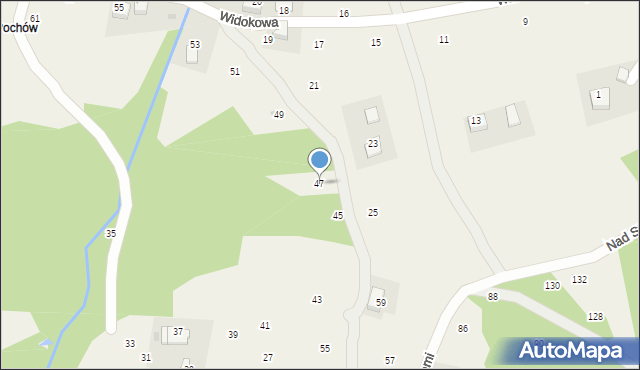 Podchybie, Widokowa, 47, mapa Podchybie