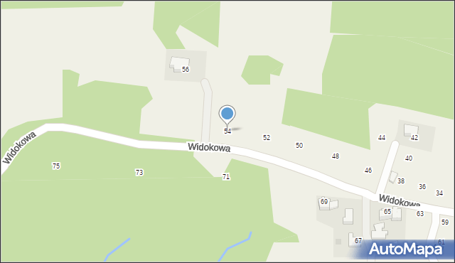 Podchybie, Widokowa, 54, mapa Podchybie