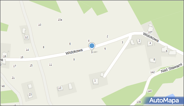 Podchybie, Widokowa, 7, mapa Podchybie