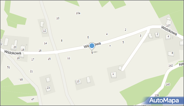 Podchybie, Widokowa, 9, mapa Podchybie