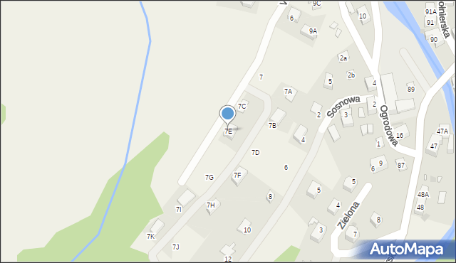 Podgórzyn, Widokowa, 7E, mapa Podgórzyn