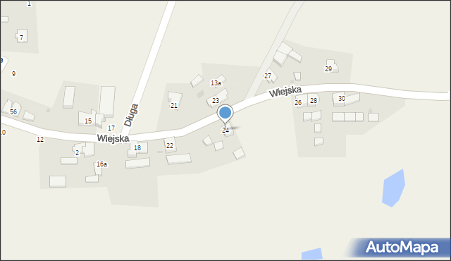 Podole Małe, Wiejska, 24, mapa Podole Małe