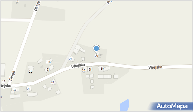 Podole Małe, Wiejska, 29, mapa Podole Małe