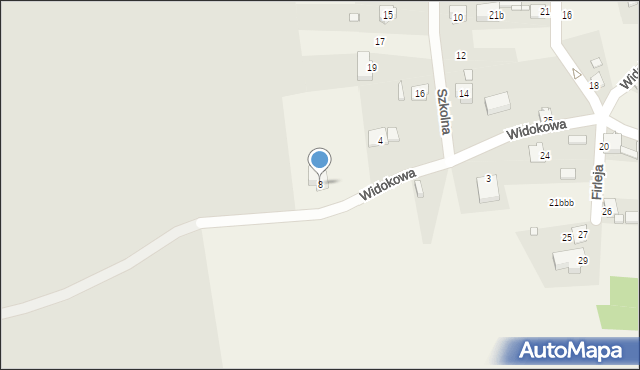 Podzamcze, Widokowa, 8, mapa Podzamcze