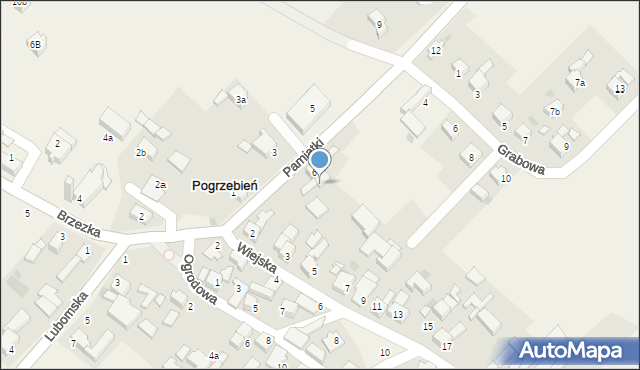 Pogrzebień, Wiejska, 1A, mapa Pogrzebień