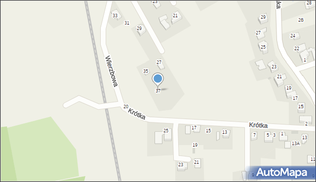 Pogwizdów, Wierzbowa, 37, mapa Pogwizdów