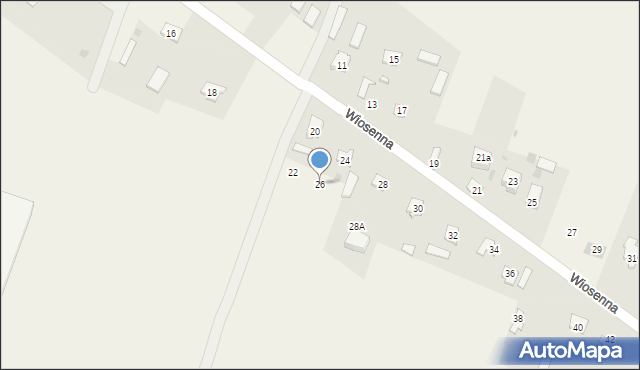 Pokrówka, Wiosenna, 26, mapa Pokrówka